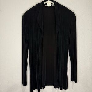 Chico’s Travelers Cardigan Open Front Black Women’s Size 8 Small (Chico’s 1)